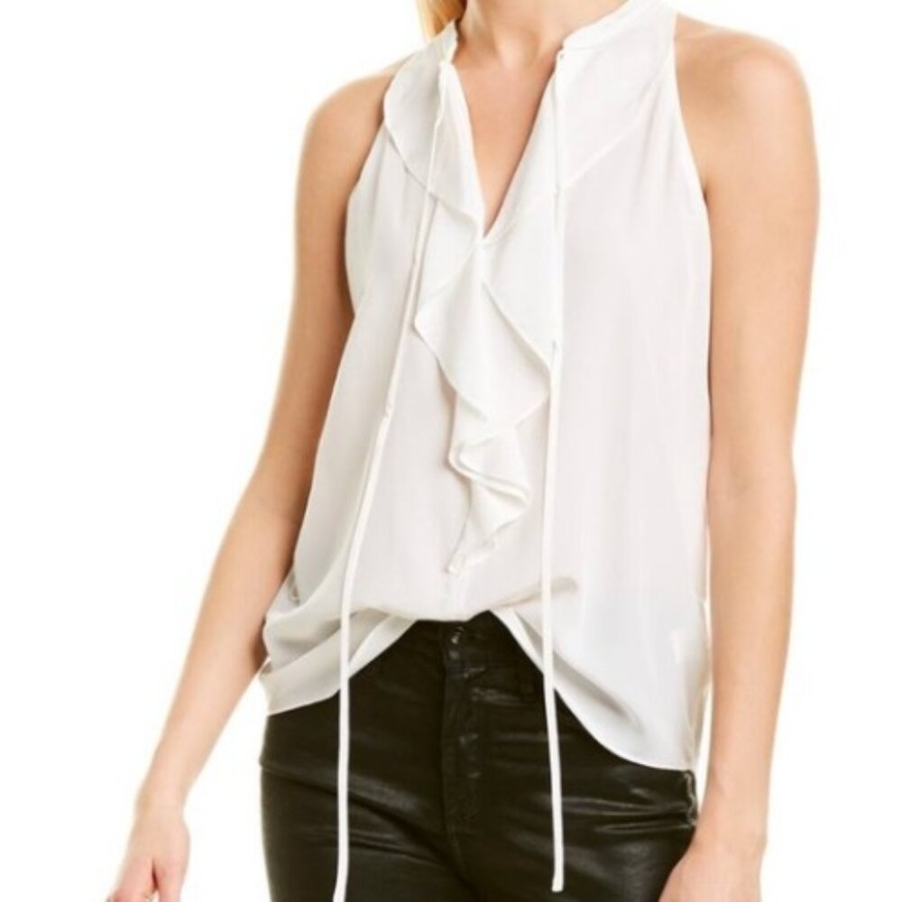 A.L.C. Silk Sleeveless Haltered Tank Blouse 10